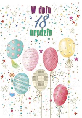 Opakowanie Kartka okolicznościowa Urodziny 18