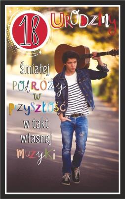 Opakowanie Kartka okolicznościowa Urodziny 18 chłopak