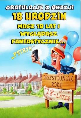 Opakowanie Kartka okolicznościowa Urodziny 18 MF14