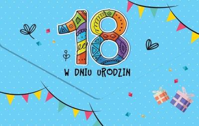Opakowanie Kartka okolicznościowa Urodziny 18 TS+