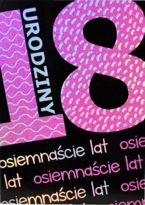 Opakowanie Kartka okolicznościowa Urodziny 18 TS17