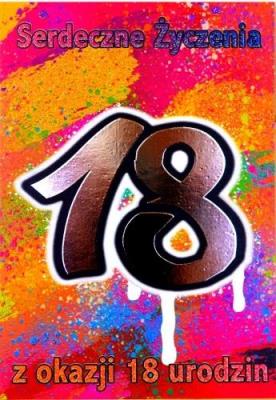 Opakowanie Kartka okolicznościowa Urodziny 18 TS40