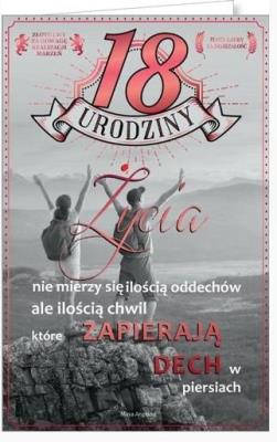 Opakowanie Kartka okolicznościowa Urodziny 18
