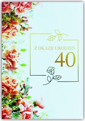 Opakowanie Kartka okolicznościowa Urodziny 40