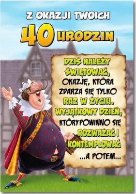 Opakowanie Kartka okolicznościowa Urodziny 40
