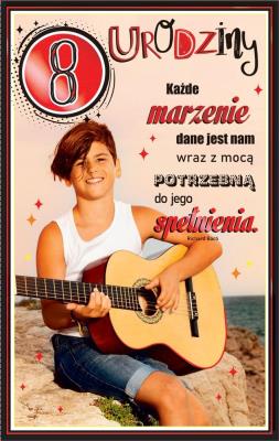 Opakowanie Kartka okolicznościowa Urodziny 8 chłopiec