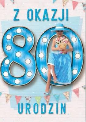 Opakowanie Kartka okolicznościowa Urodziny 80