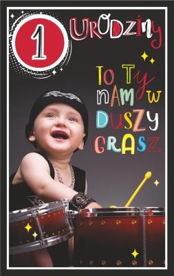 Opakowanie Kartka okolicznościowa Urodziny Roczek chłopiec