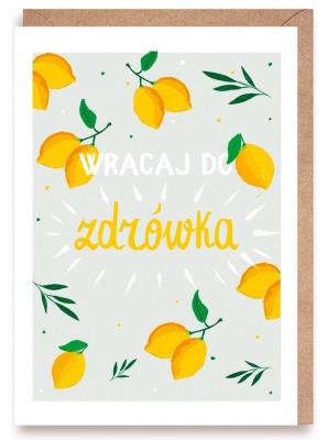 Opakowanie Kartka okolicznościowa Życzenia zdrowia cytryny
