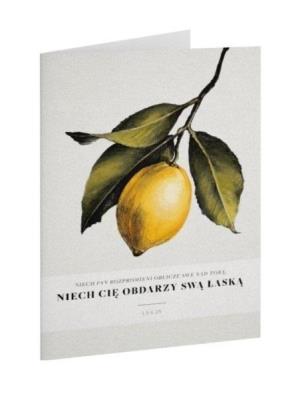 Opakowanie Kartka składana - Niech Pan - cytryna