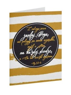 Opakowanie Kartka składana Z całego serca zaufaj złocona