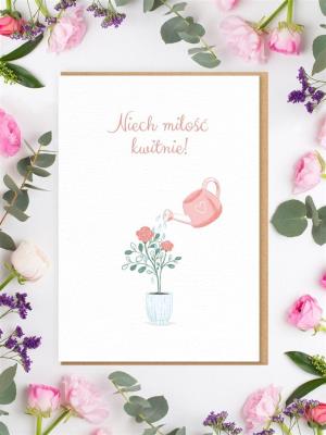 Opakowanie Kartka ślubna NIECH MIŁOŚĆ KWITNIE