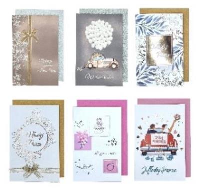 Opakowanie Kartka ślubna składana 1,5x17cm mix