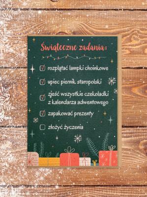 Opakowanie Kartka Świąteczne zadania