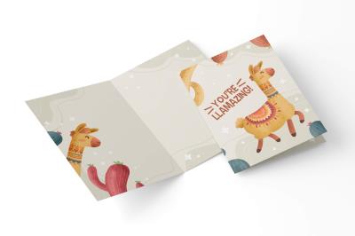 Opakowanie Kartka urodzinowa You're LLAMAZING + koperta