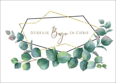 Kartki - Dziękuję Bogu za Ciebie - listki. Wydawca: Koinonia. SmakLiter.pl Opakowanie Kartki - Dziękuję Bogu za Ciebie - listki