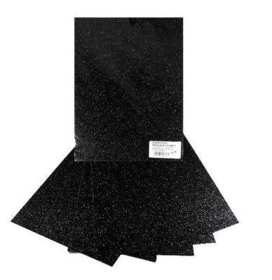 Opakowanie Karton brokatowy czarny 250g 25x35cm 5 arkuszy