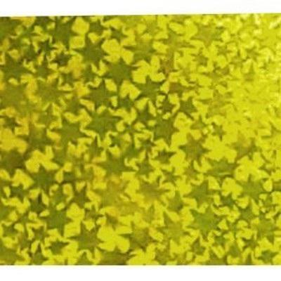 Opakowanie Karton holograficzny c. złoty gwiazdy 25x35cm ark