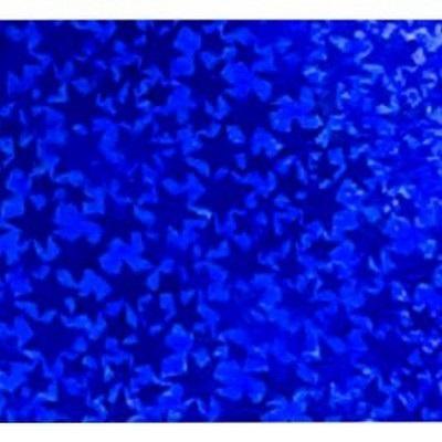 Opakowanie Karton holograficzny niebieski gwiazdy 25x35cm ark