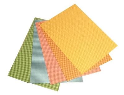 Opakowanie Karton obustronny kratka 300g 24x34cm 5 ark MIX