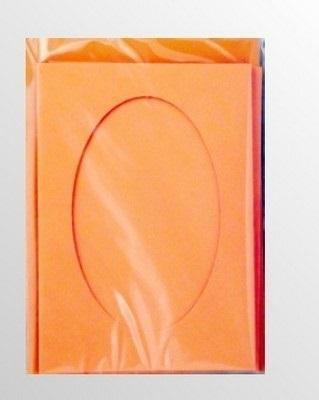 Opakowanie Karty passepartout prostokąt pomarańcz 10,5x15cm