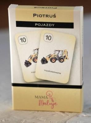 Karty Piotruś - Pojazdy. Wydawca: Mama Maluje. SmakLiter.pl Opakowanie Karty Piotruś - Pojazdy