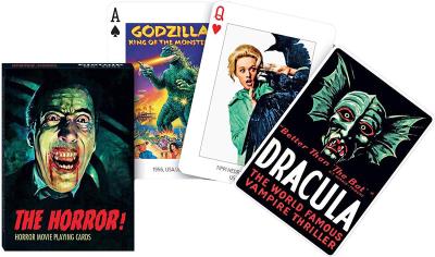 Karty pojedyncze international Horrory PIATNIK. Wydawca: Piatnik. SmakLiter.pl Opakowanie Karty pojedyncze international Horrory PIATNIK