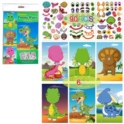 Opakowanie Karty z naklejkami - dinozaury