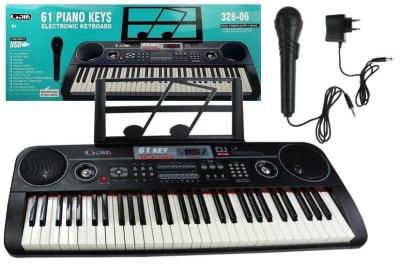 Opakowanie Keyboard organy 328-06 + mikrofon+ zasilacz czarny