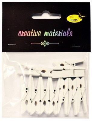 Opakowanie Klamerki białe 35mm 10szt