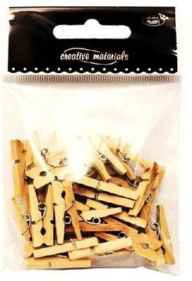 Opakowanie Klamerki drewniane naturalne 25mm 25szt