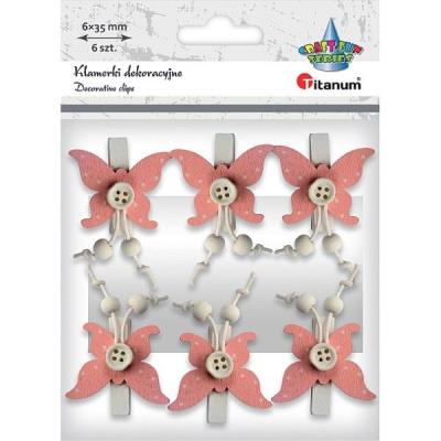 Opakowanie Klamerki drewniane z dekorem