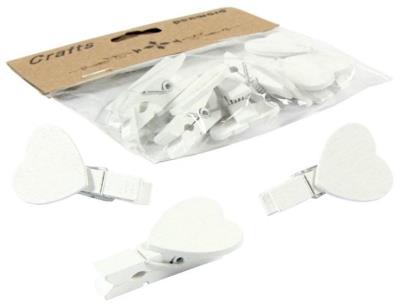 Opakowanie Klamerki drewniane z sercem 10szt