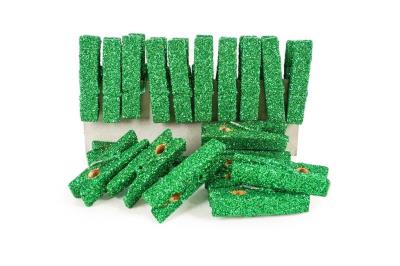 Opakowanie Klamerki ozdobne duże zielone 20szt