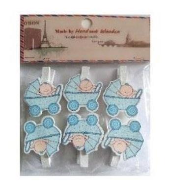 Opakowanie Klamerki ozdobne niemowlęce 6szt