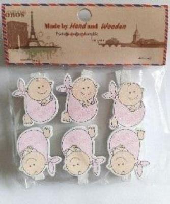 Opakowanie Klamerki ozdobne niemowlęce 6szt