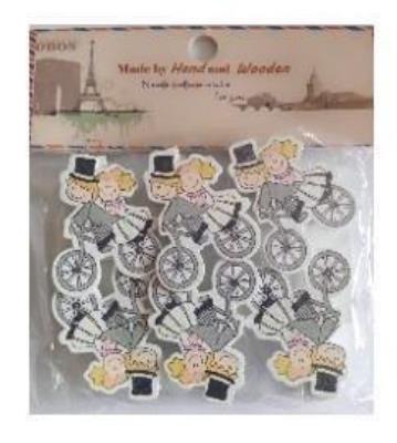 Opakowanie Klamerki ozdobne ślubne 6szt