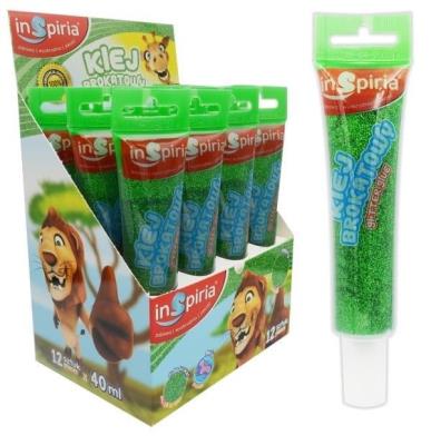 Opakowanie Klej brokatowy zielony 40ml (12szt)