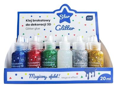 Opakowanie Klej do dekoracji brokatowy 3D Star (24szt)