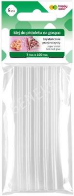 Klej do pistoletu na gorąco Happy Color krystalicznie przezroczysty 7mm x 100mm 6 szt.. Wydawca: HAPPY COLOR. SmakLiter.pl Opakowanie Klej do pistoletu na gorąco Happy Color krystalicznie przezroczysty 7mm x 100mm 6 szt.