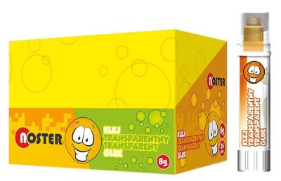 Klej w sztyfcie transparentny 8g (24szt). Wydawca: Noster. SmakLiter.pl Opakowanie Klej w sztyfcie transparentny 8g (24szt)