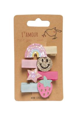 Opakowanie Klipsy z brokatem