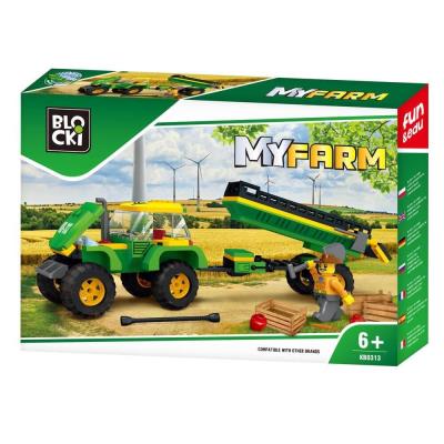Opakowanie Klocki Blocki MyFarm Traktor z przyczepą