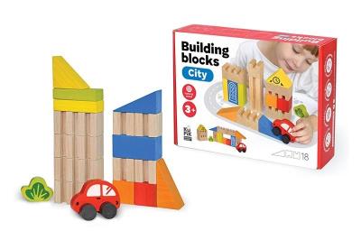 Opakowanie Klocki drewniane miasto 18 elementów