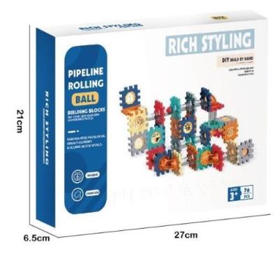 Opakowanie Klocki konstrukcyjne tor 76el