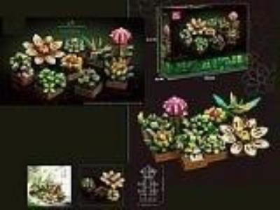 Opakowanie Klocki - kwiatki w doniczce