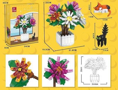 Opakowanie Klocki kwiaty - Chryzantema 900el