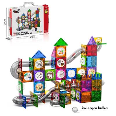 Klocki magnetyczne 168 elementów. Wydawca: Askato. SmakLiter.pl Opakowanie Klocki magnetyczne 168 elementów
