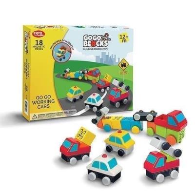 Klocki magnetyczne Ruchome Samochody 18el. Wydawca: People Blocks. SmakLiter.pl Opakowanie Klocki magnetyczne Ruchome Samochody 18el