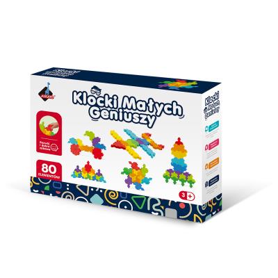 Opakowanie Klocki małych geniuszy puzzle 80 elementów